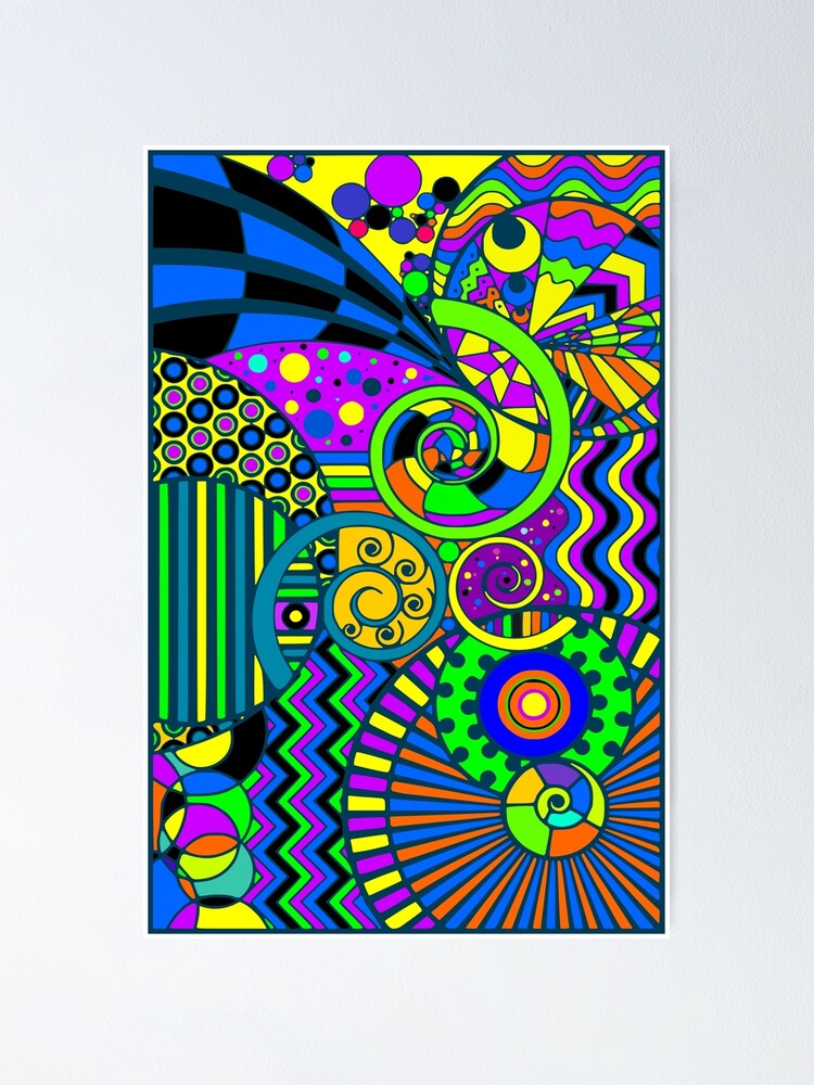 "Colorful Art Deco Abstract Art" Poster for Sale by Alondra Redbubble