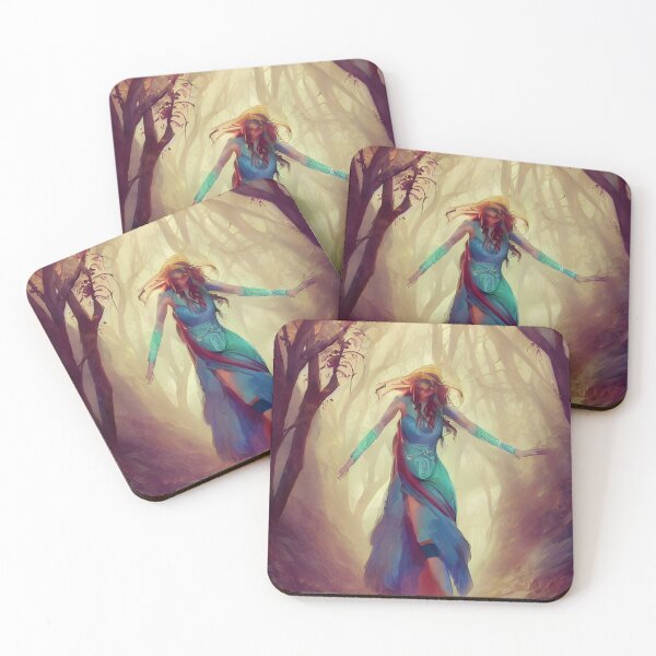 Item preview, Japanese Anime Forest Ghost Good Luck Painting Fall Forest Path Autumn designed and sold by Aniyah.