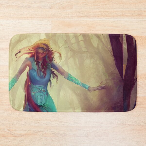 Item preview, Japanese Anime Forest Ghost Good Luck Painting Fall Forest Path Autumn designed and sold by Aniyah.