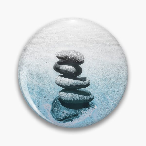 Item preview, Zen Cairn Tower Beach Pebbles Balancing Stones on Beach Sand 10 of 12 designed and sold by Beachy.