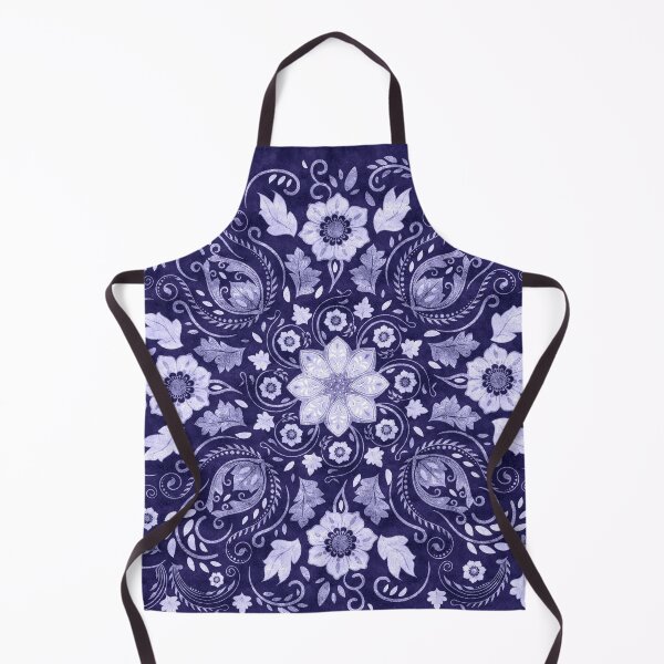 Item preview, Cosmic Cobalt Floral Ornament designed and sold by k9printart.