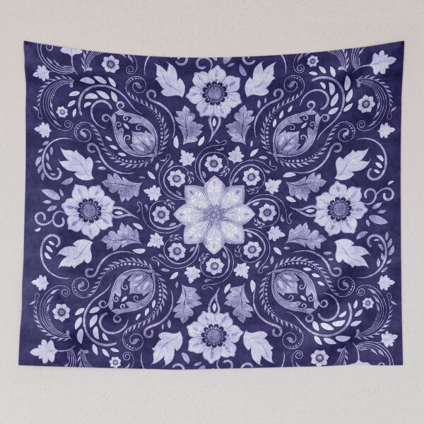 Item preview, Cosmic Cobalt Floral Ornament designed and sold by k9printart.