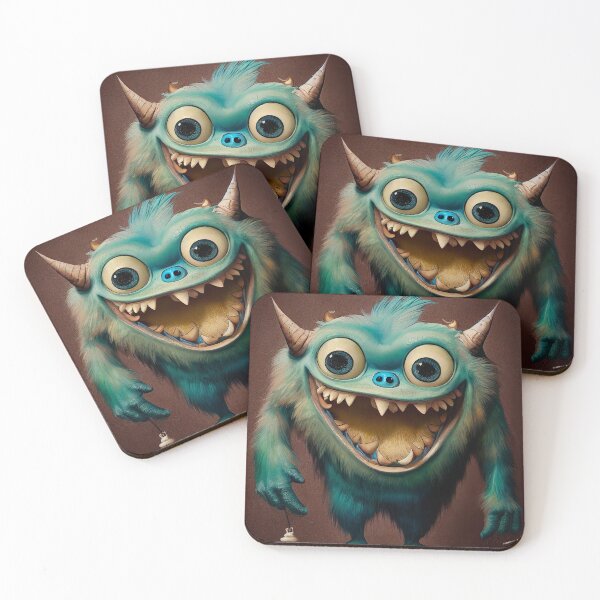 Item preview, Scary cartoon style monster, spooky character with big eye on dark background designed and sold by bleachedpixel.
