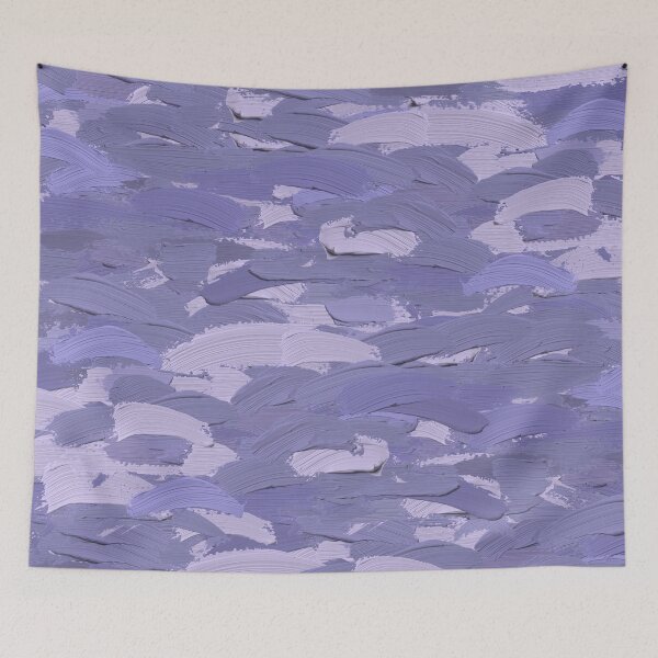 Item preview, Lavender Blue Bell Brush Strokes Abstract designed and sold by k9printart.