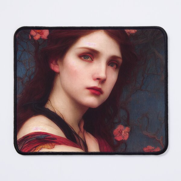 Item preview, Renaissance beautiful girl with flowers designed and sold by ladarkepoque.
