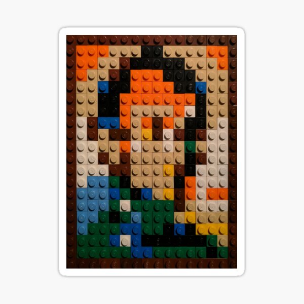 Abraham Lincoln in Toy Bricks Sticker