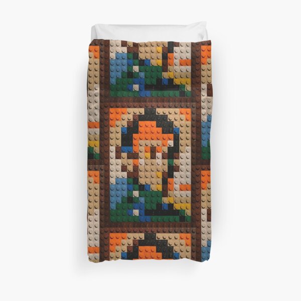 Abraham Lincoln in Toy Bricks Duvet Cover