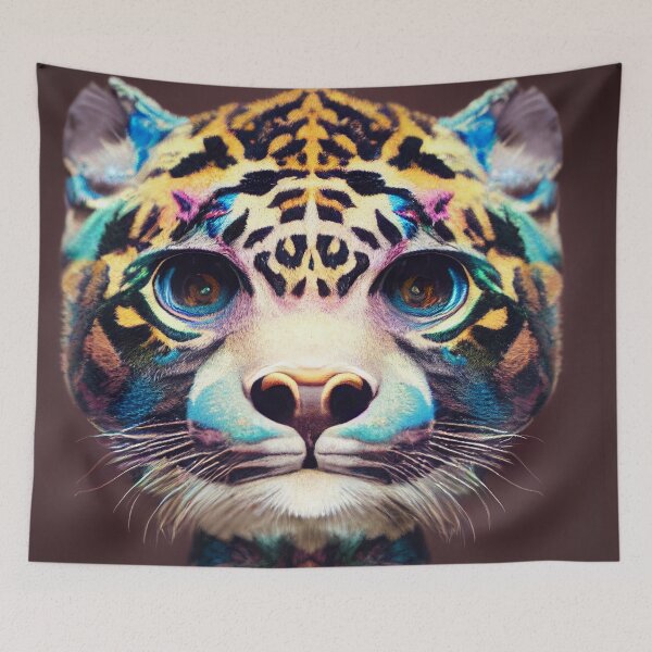 Item preview, colorful cute tiger cat designed and sold by Stanley de Wekker.