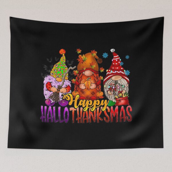 Item preview, Happy HalloThankMas Gnome Halloween Christmas Thanksgiving designed and sold by donnaeeqs624.