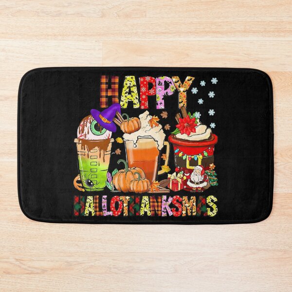 Item preview, Coffee Halloween Thanksgiving Christmas Happy Hallothanksmas designed and sold by donnaeeqs624.