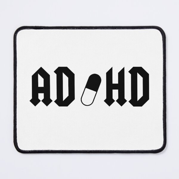 Item preview, ADHD Black (ACDC Parody) designed and sold by Putera Nadzirul.
