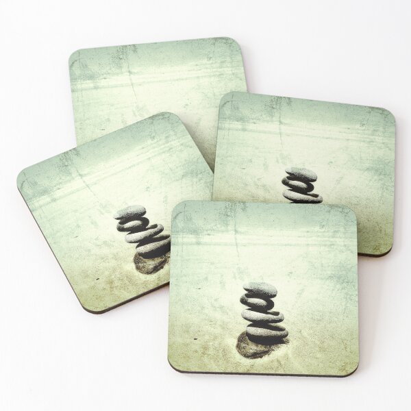 Item preview, Zen Cairn Tower Beach Pebbles Balancing Stones on Beach Sand 11 of 12 designed and sold by Beachy.