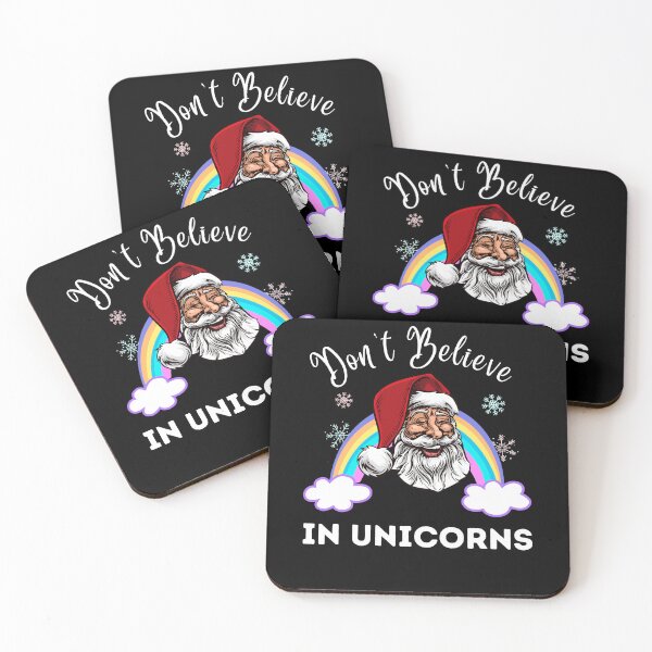 Item preview, Don't Believe In Unicorns - Christmas Santa Rainbow Design designed and sold by MWProject.