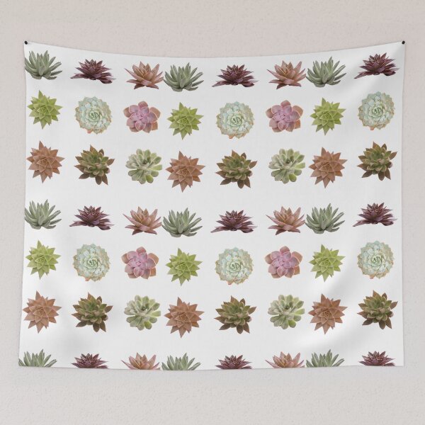 Item preview, Succulent Pattern, Realistic Watercolor Succulent Art designed and sold by EarthlyIndigo.