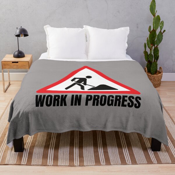 Item preview, Work in Progress. Sign. Red White Black, Black Text designed and sold by JellyBeenzz.