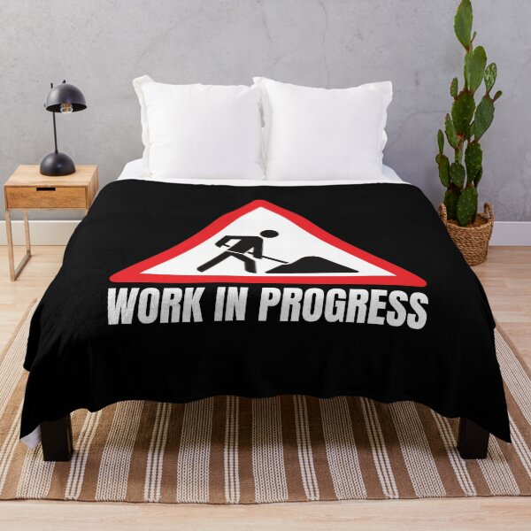Item preview, Work in Progress. Sign. Red White Black, White Text designed and sold by JellyBeenzz.