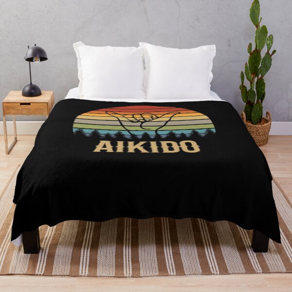 Artikelvorschau, Aikido-Weinlese-Sonnenuntergang! Lustiges Design für Aikidoka und Aikido-Liebhaber! entworfen und verkauft von TheKarateStore.
