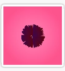 Purple flower on pink Sticker