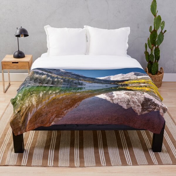 Maroon Bells by Lena Owens/OLena Art photography Throw Blanket