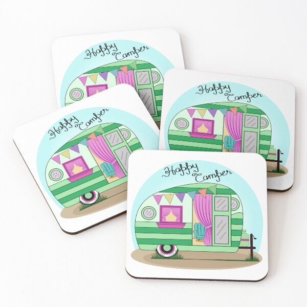 Item preview, Happy Camper Green designed and sold by Isma Saleem.