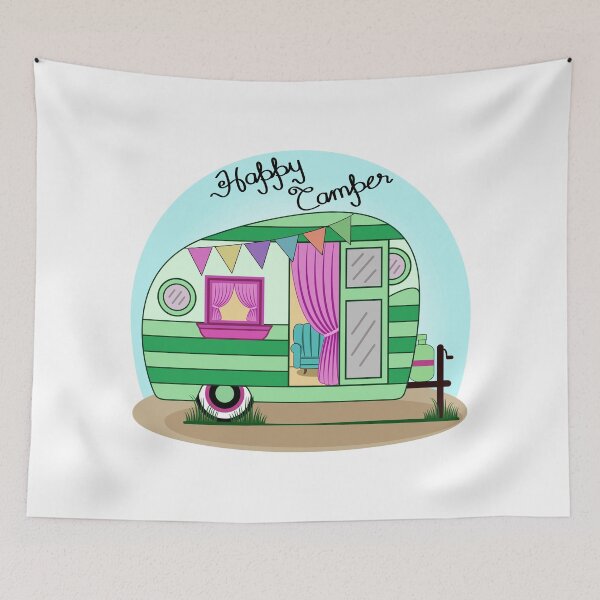 Item preview, Happy Camper Green designed and sold by Isma Saleem.
