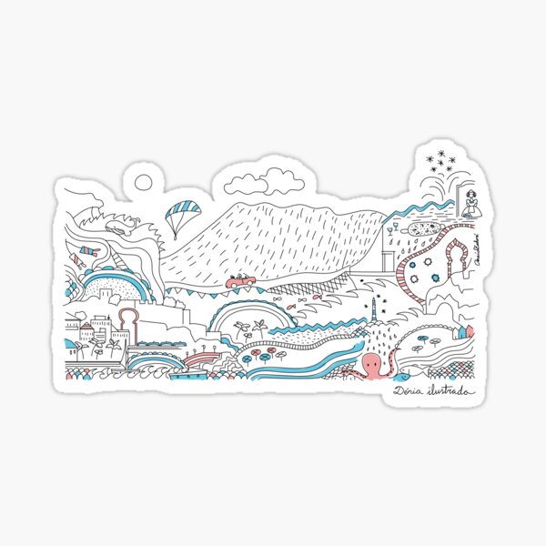 Vista previa del artículo con la obra «Dénia Ilustrada», diseñado y vendido por AnaidZahori.