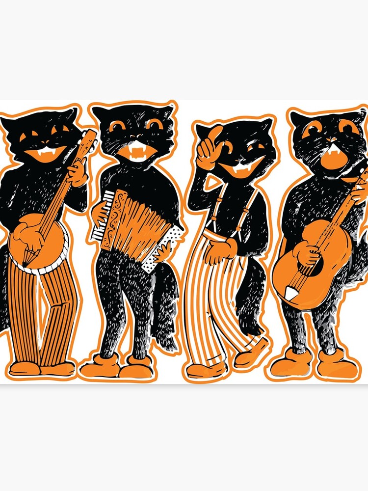 Vintage Halloween Minstrel Black Cat