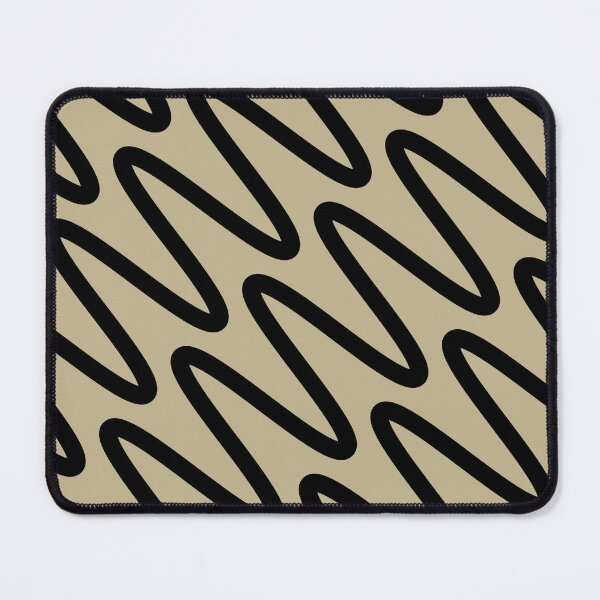 Item preview, Warm Beige Black Minimal Diagonal Zigzag Stripe Pattern Pairs Dulux 2023 COTY Wild Wonder designed and sold by ColorOfTheYears.