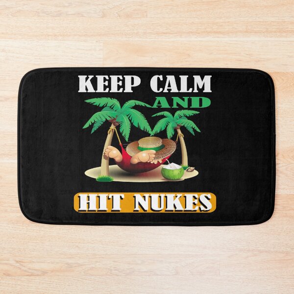 Item preview, Keep calm and hit nukes a funny white and black designed and sold by idealfoud.