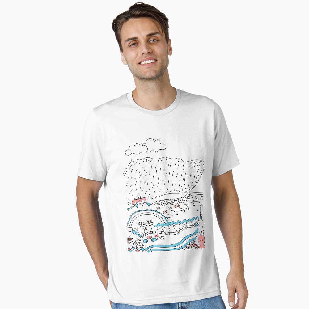Vista previa del artículo con la obra «Camiseta esencial», diseñado y vendido por AnaidZahori.