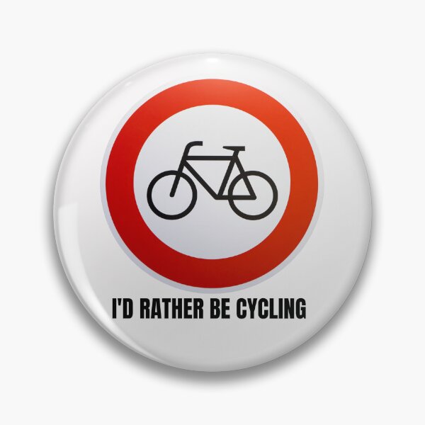 Item preview, I'd rather be cycling! Cycling permitted sign. Illustration and black text. designed and sold by JellyBeenzz.