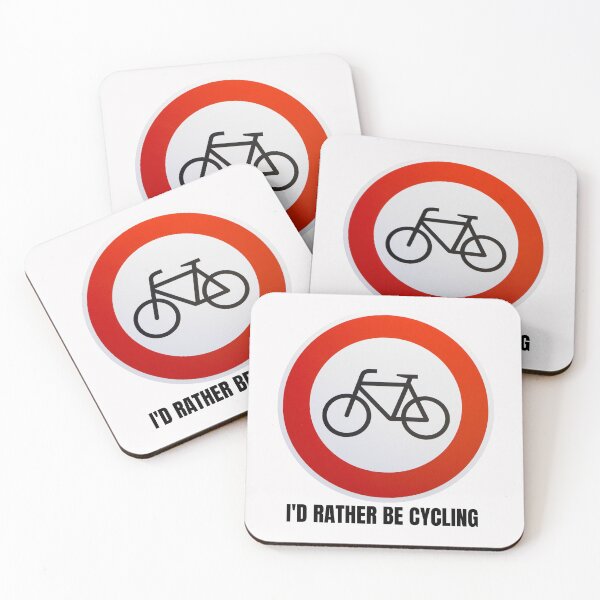 Item preview, I'd rather be cycling! Cycling permitted sign. Illustration and black text. designed and sold by JellyBeenzz.
