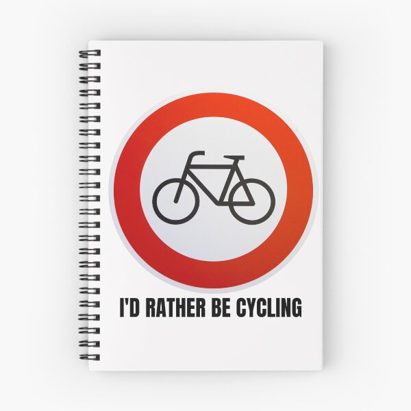 Item preview, I'd rather be cycling! Cycling permitted sign. Illustration and black text. designed and sold by JellyBeenzz.