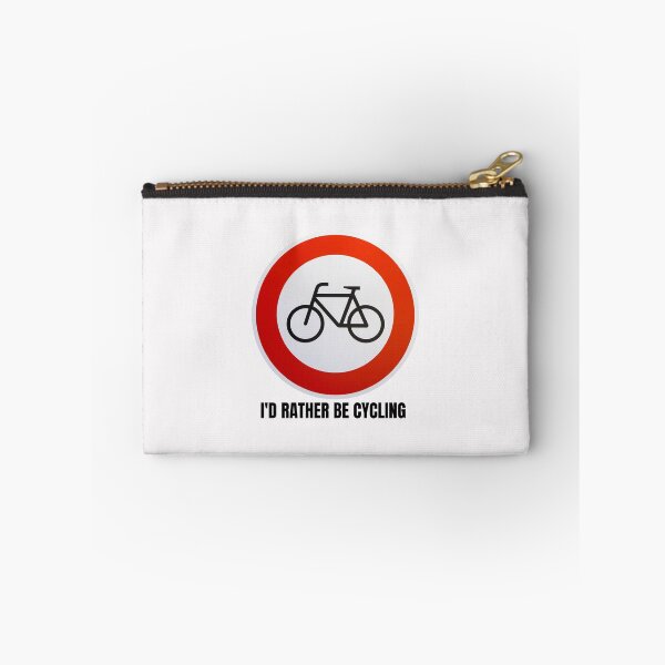 Item preview, I'd rather be cycling! Cycling permitted sign. Illustration and black text. designed and sold by JellyBeenzz.