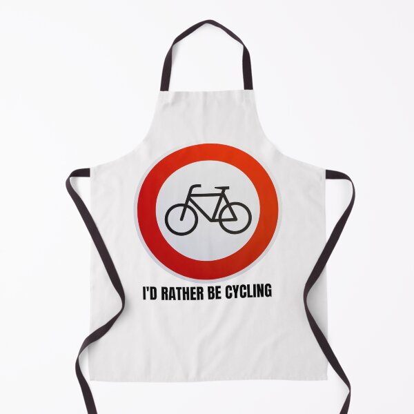 Item preview, I'd rather be cycling! Cycling permitted sign. Illustration and black text. designed and sold by JellyBeenzz.
