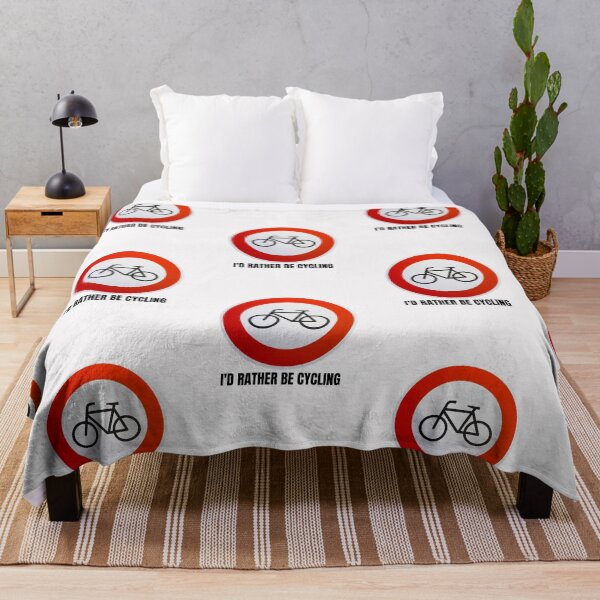Item preview, I'd rather be cycling! Cycling permitted sign. Illustration and black text. designed and sold by JellyBeenzz.