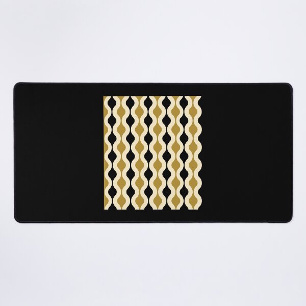 Item preview, Groovy 70&x27;s pattern black and gold Mini Skirt designed and sold by Rhubarbbechtel.
