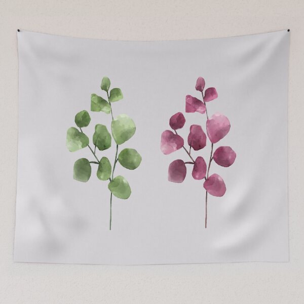 Item preview, Green Pink Eucalyptus Leaves designed and sold by Tamas Das.