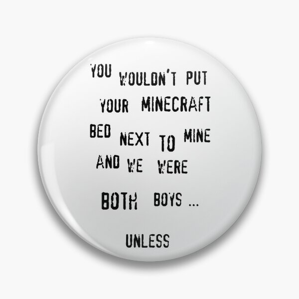 Item preview, Boys minecraft bed (black text) designed and sold by CrozDogs.