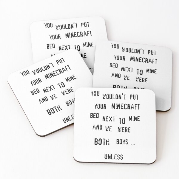 Item preview, Boys minecraft bed (black text) designed and sold by CrozDogs.