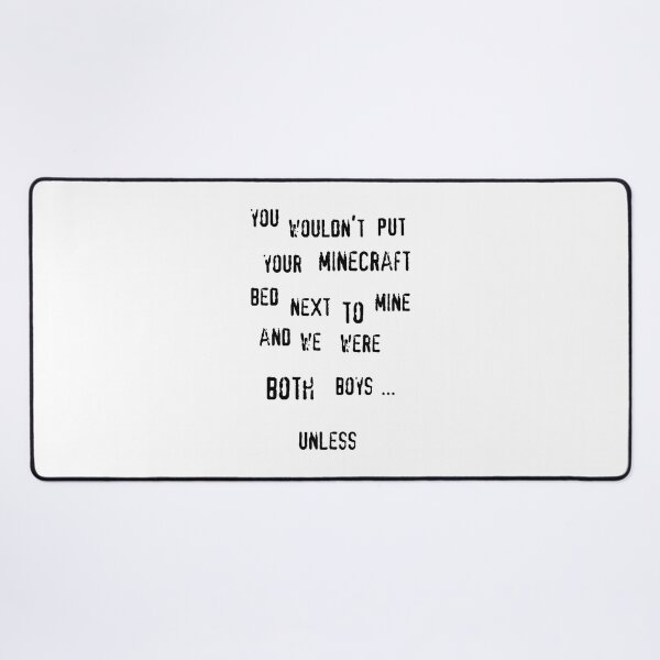 Item preview, Boys minecraft bed (black text) designed and sold by CrozDogs.