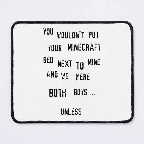 Item preview, Boys minecraft bed (black text) designed and sold by CrozDogs.