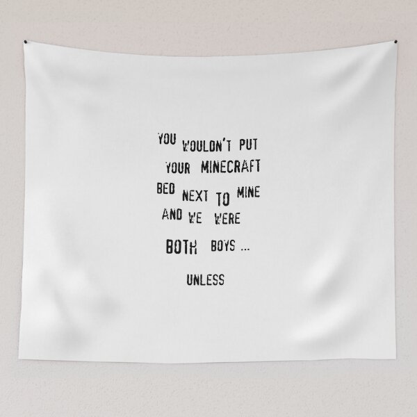 Item preview, Boys minecraft bed (black text) designed and sold by CrozDogs.