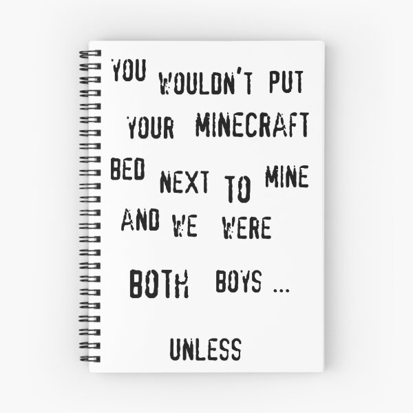 Item preview, Boys minecraft bed (black text) designed and sold by CrozDogs.