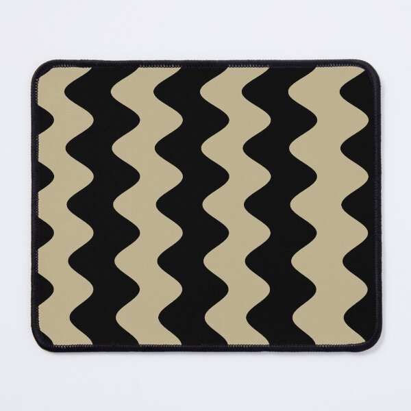 Item preview, Warm Beige Black Wavy Vertical Rippled Stripe Pattern Pairs Dulux 2023 COTY Wild Wonder designed and sold by ColorOfTheYears.