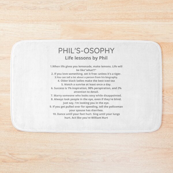 Item preview, Phil's-osophy, Life Lessons by Phil designed and sold by philippp7.