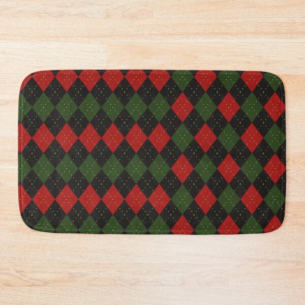 Item preview, Happy Colors Red And Green Argyle Pattern designed and sold by MakeitMelo.