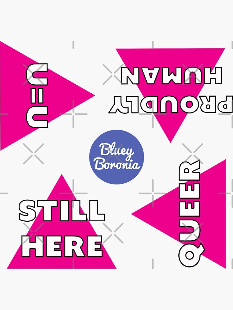 "Still Here" (pink triangle series) (set of 4) v.1 by Bluey-Boronia