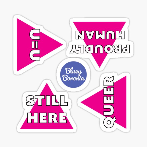 "Still Here" (pink triangle series) (set of 4) v.1 Sticker