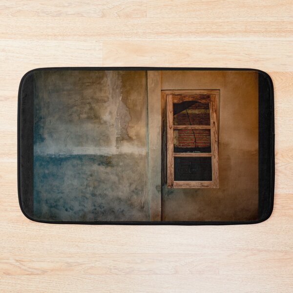 Item preview, Brown blue grained plastered wall with wooden window. designed and sold by kall3bu.